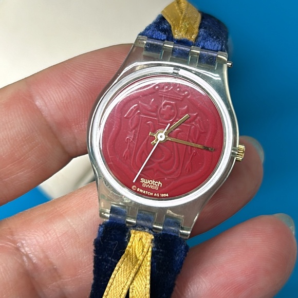 🖤1994 Ladies swatch watch Cord On Bleu - Picture 11 of 15